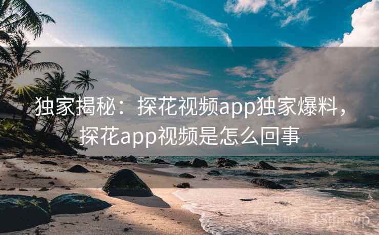 独家揭秘:探花视频app独家爆料,探花app视频是怎么回事
