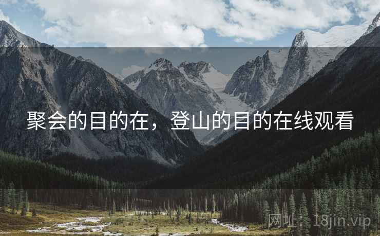聚会的目的在,登山的目的在线观看
